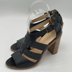 Cole Haan Cameron Women's Black Strappy Block Ultra High Heeled Sandals Size 7B